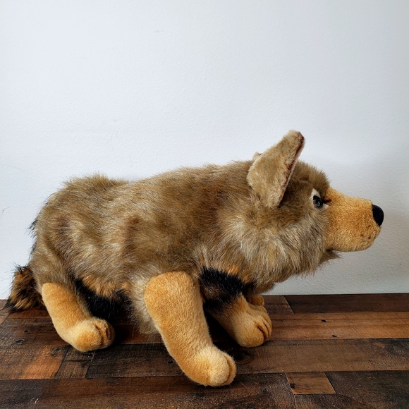 Fine Toy Large Plush Wolf Mom And Cub Stuffed Animals RARE & Realistic Set - Picture 4 of 7